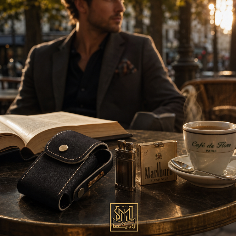 کاور تک پاکت سیگار چرم طبیعی ((ریل 1 ))