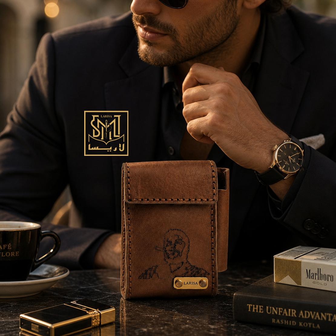 کاور چرمی پاکت سیگار چرم طبیعی ((ریل 2 ))